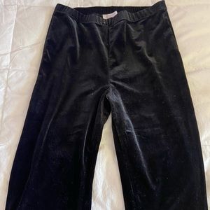 Forever 21 black velvet flared pants